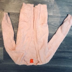 Pink fuzzy cardigan
